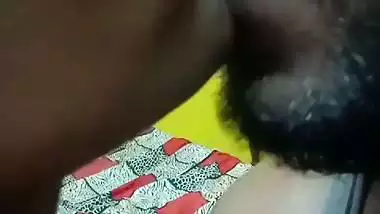 Lover licks his married lover’s tongue in Telugu sex