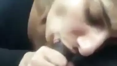 A nude Indian babe drinks her lover’s cum in the car