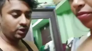 Big boobs new wife romance and boob feeding viral MMS