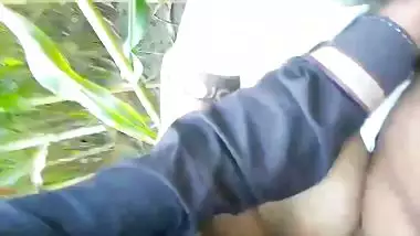 Outdoor desi sex MMS of busty milf fucking her nasty lover