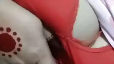Cute Bangla girlfriend video call boobs show to lover
