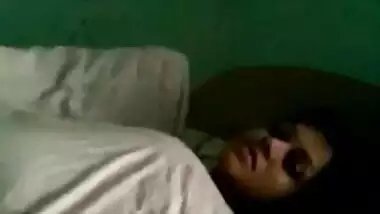Newly married girlpreading legs