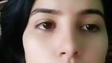 Cute girlfriend perky nipples showing viral selfie