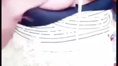 Nude desi lady tempts the man during a video call sex