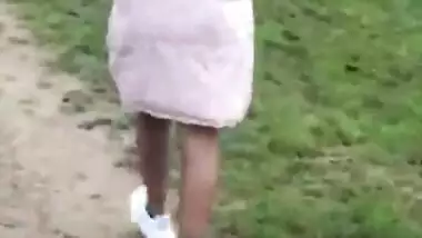 Kaira Nisha does a boobflash beside the highway