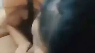 Delhi girlfriend in bra sucks her boyfriend dick