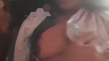 Mallu lovers selfie video with viral romantic boob press