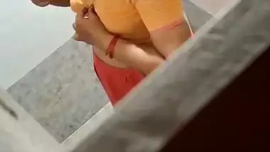 Dress change before bath by hot desi village aunty