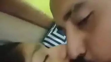 Big guy enjoys romantic sex with his cute GF