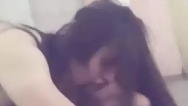 Beautiful Desi girl with perky XXX tits makes out with bearded BF