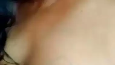 Mallu aunty with big boobs writing on nude breast