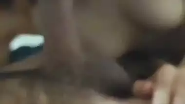 Sexy babe sucks lover’s dick and fucks in the doggy style