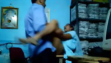 Andhra Lady Almost Caught By Boss Having Risky Sex At Work