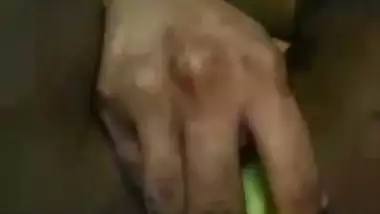 Fingering and kela masturbation with dildo sex of Indian wife