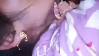 Boyfriend sucking small boobs of virgin girlfriend