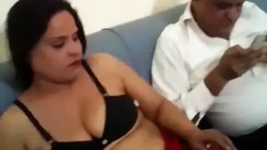 Busty Desi beauty wants sex and tries to draw husband's attention