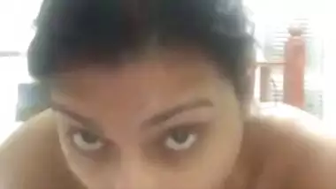 Young and horny girl enjoys with a big dildo