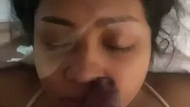 Huge facial cum upon mouth watery blowjob by wife