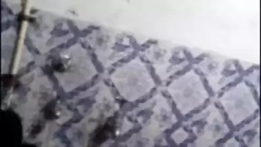 There is a camera still the naked Indian wife isn't confused