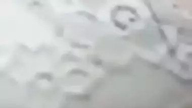 Cute expression during topless boobs show by Indian girl