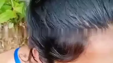 Outdoor HD desi porn of a sexy girl fucking in bushes