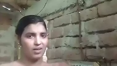 Village girl striptease cute boobs showing for lover